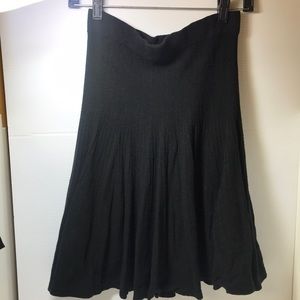 Italian Made Black Slip On High Waisted Skirt